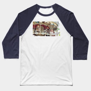 Paris Montmartre Carousel with Sacre-Coeur in the Background Baseball T-Shirt